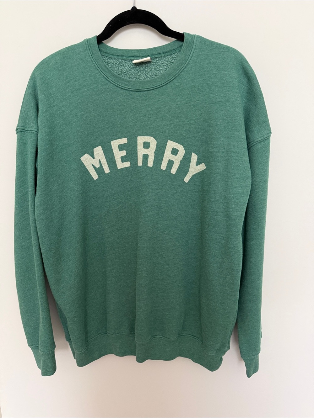Green 'MERRY' Crewneck Sweatshirt - Unbranded